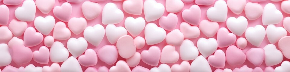 Obraz premium A pink and white background with many different shapes. Generative AI.