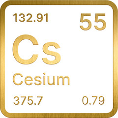 Golden 55. Cesium (Cs) Periodic table of the chemical elements