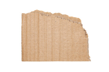 piece of cardboard isolated on white background