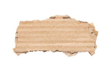 piece of cardboard isolated on white background