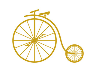 Classic penny farthing bicycle or bike in vector - 680787781