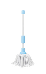 Cartoon mop isolated model, 3d rendering.