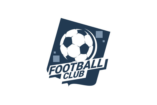 Soccer Logo or football club sign Badge. Football logo with shield background vector design. Vector illustration. 