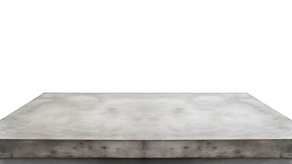 Empty cement table on isolated white background