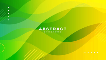 gradient yellow and green abstract geometric background