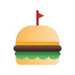Hamburger icon with gradient fill stle illustration vector design