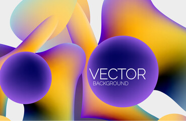Vector abstract glowing shapes background