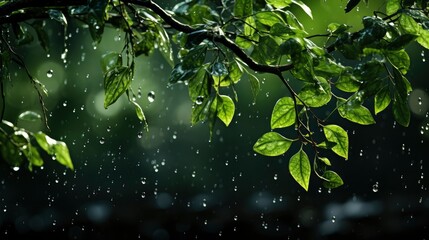 Summer Rain Lush Green Forest Heavy , Wallpaper Pictures, Background Hd