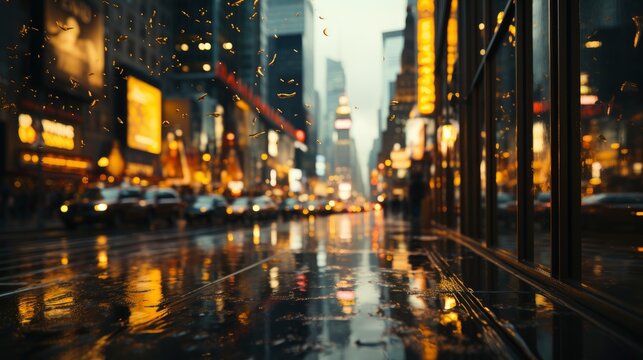 Street View Modern Cityscapes Rainy Background , Wallpaper Pictures, Background Hd