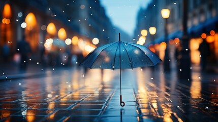 Transparent Umbrella Under Heavy Rain Against , Wallpaper Pictures, Background Hd