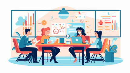 Concept vector illustration of business situation.