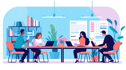 Concept vector illustration of business situation.