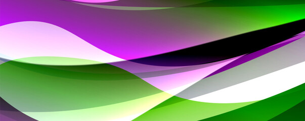 Simple fluid color gradient abstract background with dynamic wave line effect. Vector Illustration For Wallpaper, Banner, Background, Card, Book Illustration, landing page