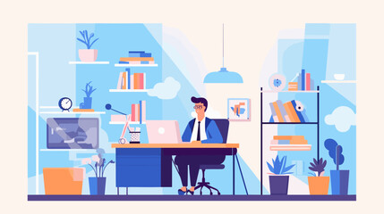 Concept vector illustration of business situation.