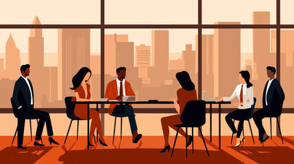 Concept vector illustration of business situation.