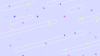 紙吹雪と流れる線の背景　色背景