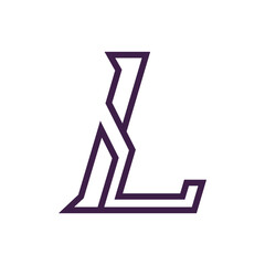 Monogram L design vector logo. Monogram initial letter mark L logo design. Monogram design vector logo. Monogram initial letter mark L logo design. Simple L monogram