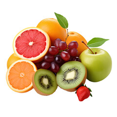 Naklejka na ściany i meble Various kinds of delicious. Fruits are popularly eaten all over the world , isolated on transparent background, PNG, 300 DPI