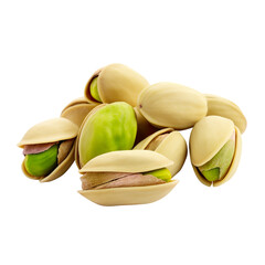 pistachio nuts isolated on white