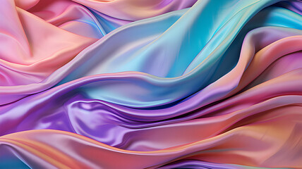 Fototapeta na wymiar Shimmering Surrealism: Vibrant Holographic Canvas - Abstract Whispers of Psychedelic Brilliance