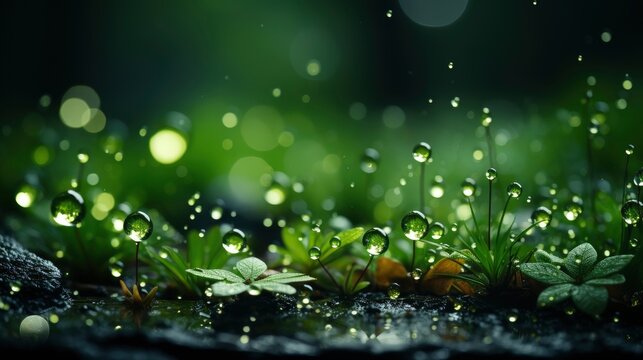 Rain Asia Green Background Downpour Rainy , Wallpaper Pictures, Background Hd