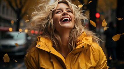 Girl Smiles Spins Laughs Rain Falls , Wallpaper Pictures, Background Hd