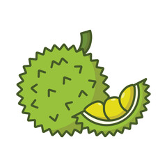 Durian icon vector on trendy design