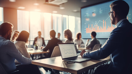 Pitch Perfect: Speaker Commands Attention in a Business Presentation at an Office Meeting. Precision Elocution. Generative AI.