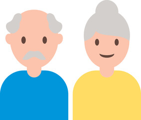 Old couple illustration