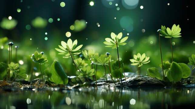 Art Abstract Spring Background Natural Green , Wallpaper Pictures, Background Hd