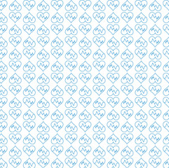 Fototapeta premium Digital png illustration of blue heart shapes on transparent background
