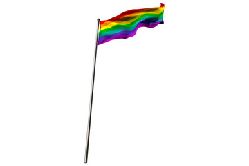 Digital png illustration of flag of pride on transparent background