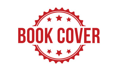 Obraz premium Book cover rubber stamp vector illustration on white background.