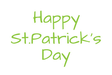 Digital png illustration of happy st patrick's day text on transparent background