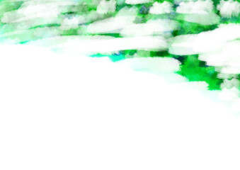 緑と雲のような余白のある背景画像