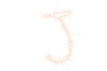Digital png illustration of j letter made of sparkles on transparent background