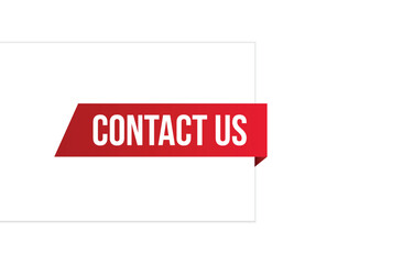 Vector illustration modern contact us banner, Isolated web element.