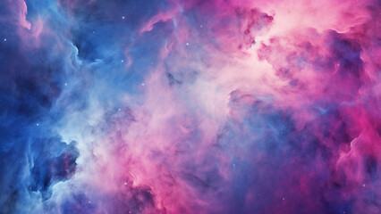 Fototapeta na wymiar Interstellar Pink and Infinite Blue Nebula Cosmic Themed Pattern