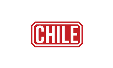 Chile Red Rubber Stamp vector design.