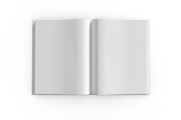 Digital png illustration of opened white book with copy space on transparent background - Powered by Adobe