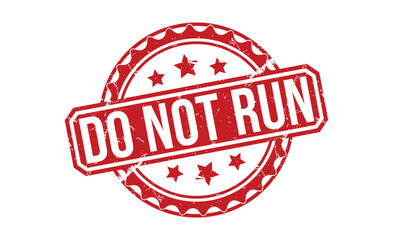 do not run Red Rubber Stamp vector design.