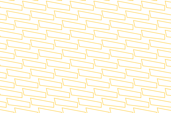 Digital png illustration of rows of yellow angular shapes on transparent background