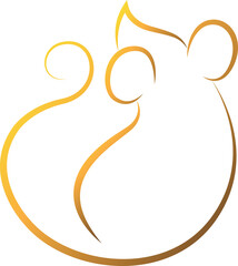Digital png illustration of yellow mouse with copy space on transparent background