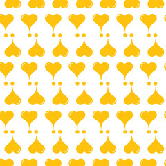 Digital png illustration of yellow hearts and shapes on transparent background