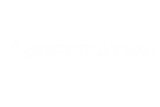 Digital png illustration of cooperation text on transparent background - Powered by Adobe