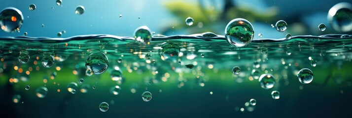 Bubbles Bokeh Underwater Clear Green Ocean , Banner Image For Website, Background abstract , Desktop Wallpaper
