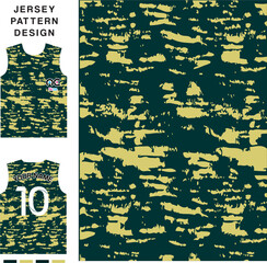 Abstract green art concept vector jersey pattern template for printing or sublimation sports uniforms football volleyball basketball e-sports cycling and fishing Free Vector.