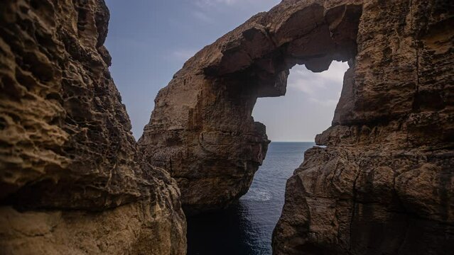 The Azure Window in Gozo island - Mediterranean nature wonder in beautiful Malta 