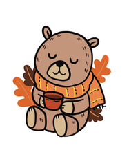 teddy bear with a scarf