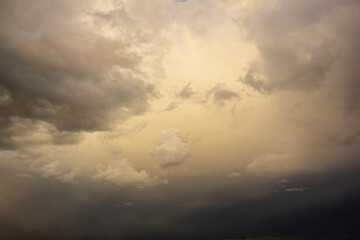 clouds in the sky over the mountains